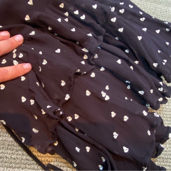 All Saints Heart Printed Wrap Dress Size XS - Picture 9 of 9